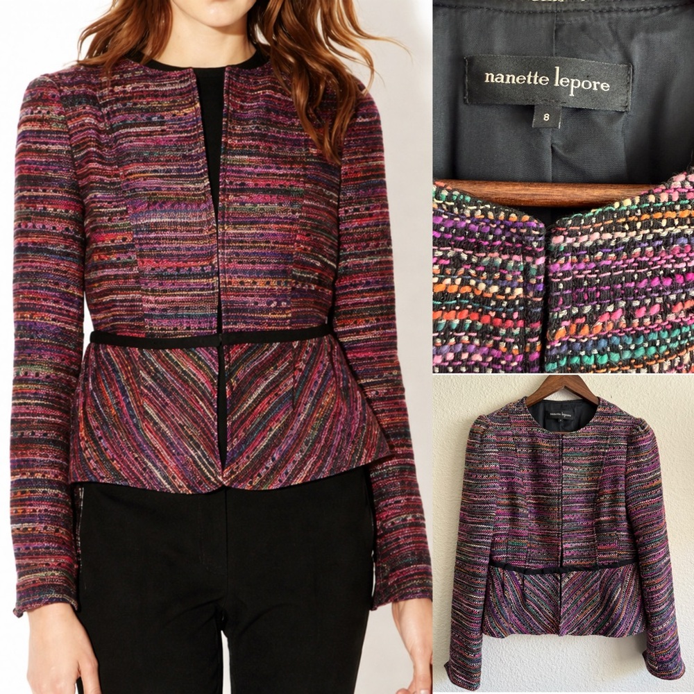 Nanette Lepore Juke Box Tweed Jacket Blazer – Size 8